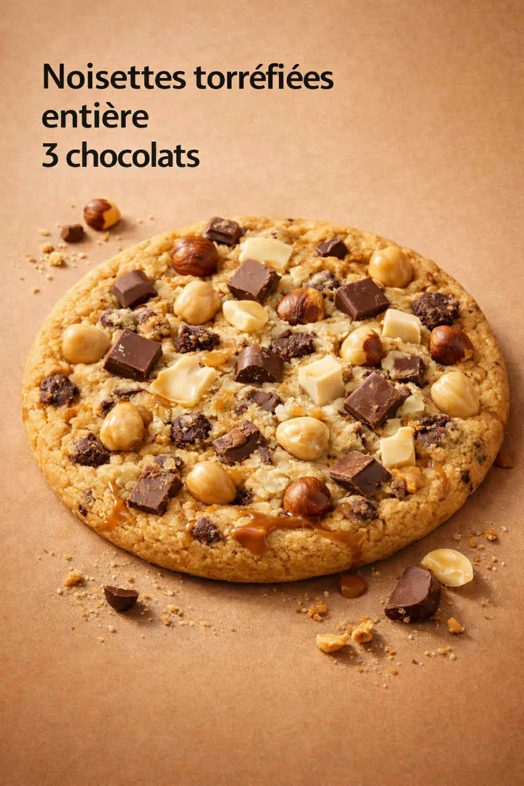 Cookies 3 chocolat noisettes entière Ôsaucissons