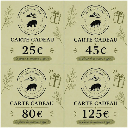 Carte cadeau Ôsaucissons