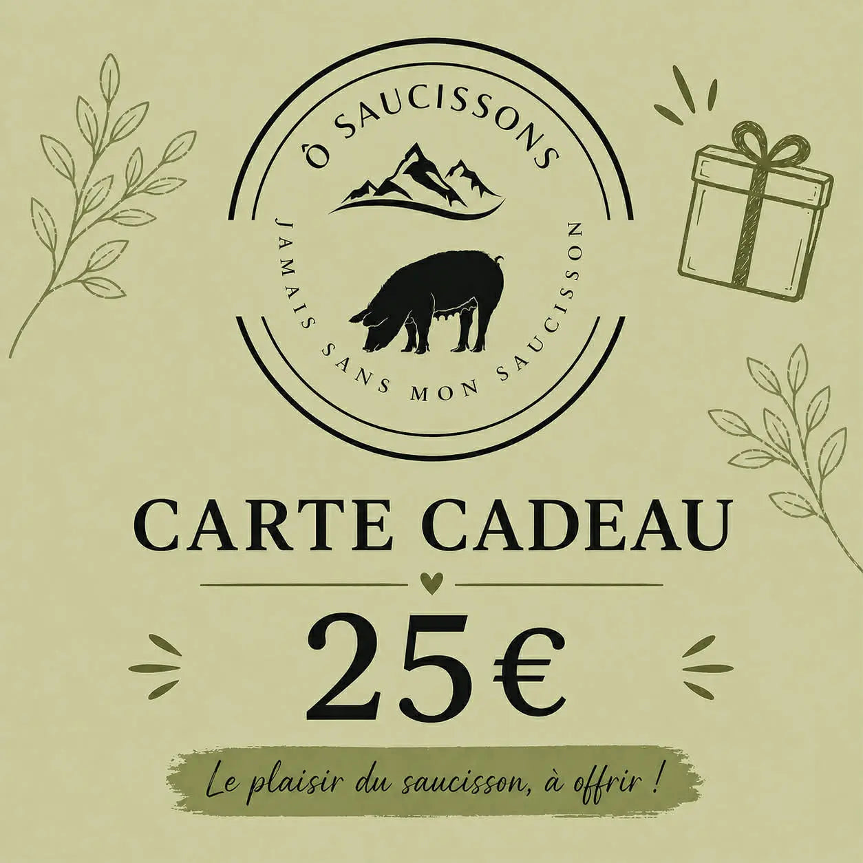 Carte cadeau Ôsaucissons
