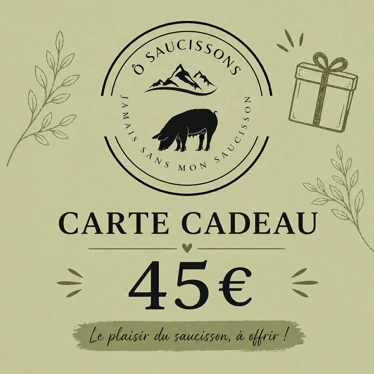 Carte cadeau Ôsaucissons