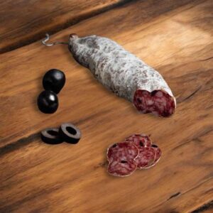 Saucisson artisanal olives